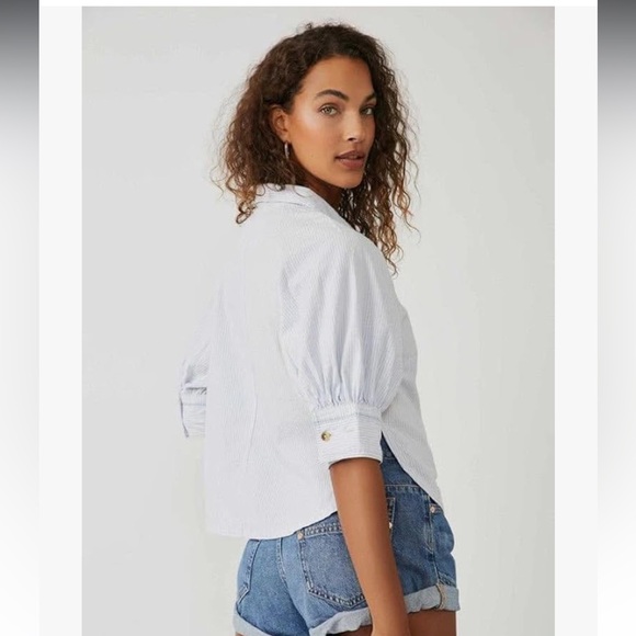 Free People Ellie Stripe Button-up Shirt - Picture 2 of 8